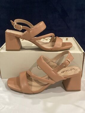 LifeStride Celia Siena Nude Strappy Block Heel Sandals Women’s Size 6 M